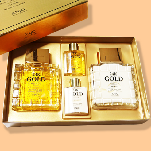 (쇼핑백증정)앙쥬 24K 골드 남성 2종+휴대용 2종세트 / 유효기간 2026년 4월