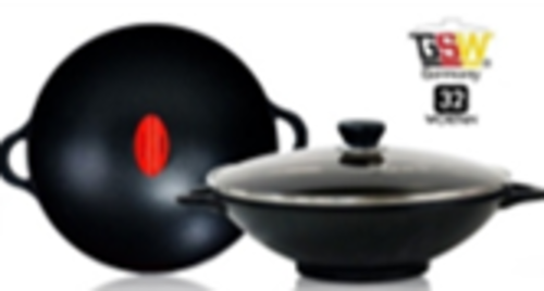 독일 주방명품 GSW 고품격 Titanium NANO-DIAMOND 5중 코팅 통주물 웍팬 32cm