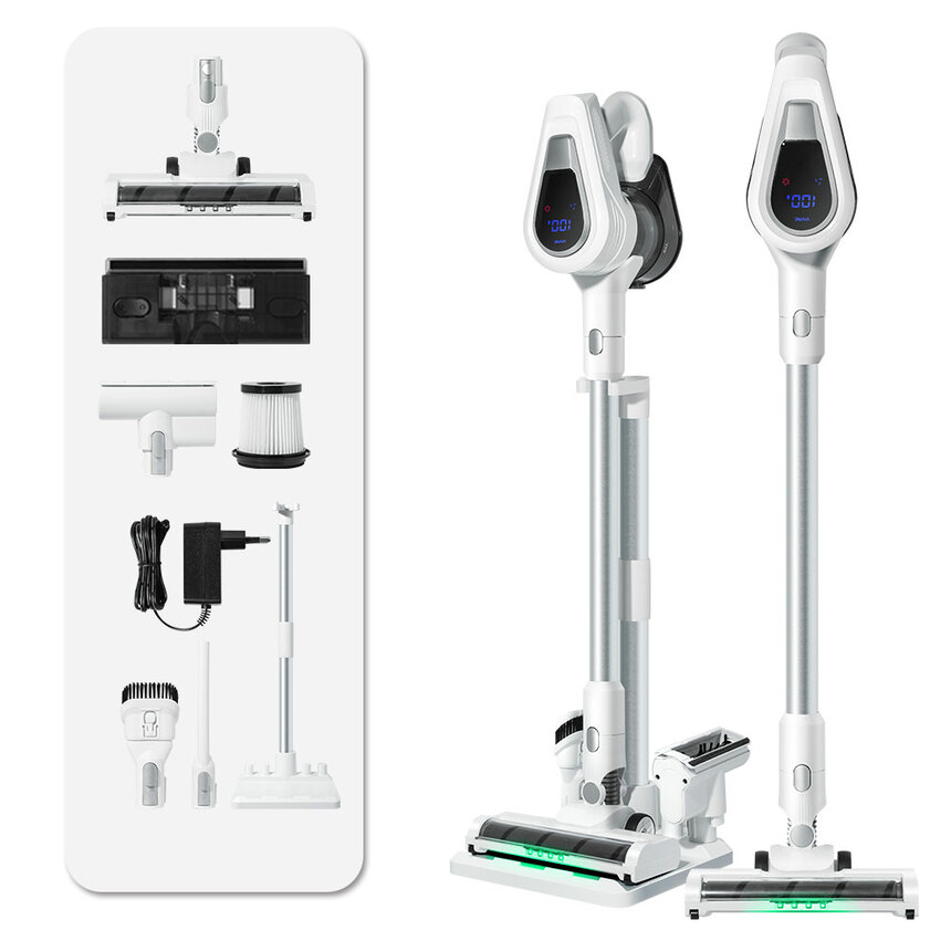 비브르 무선청소기+자동충천거치대+물걸레키트 V17