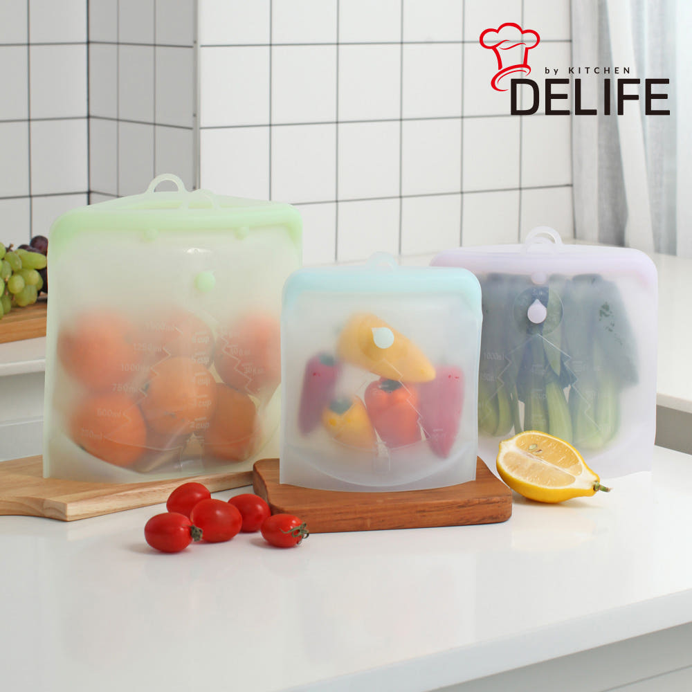 [디라이프] 실리콘 지퍼백 3종세트